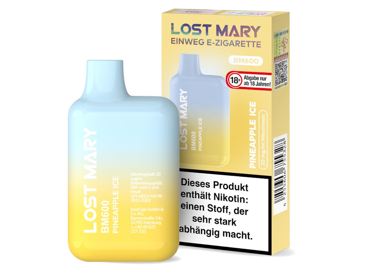 LOST MARY BM600 - Pineapple Ice 20mg Nikotin