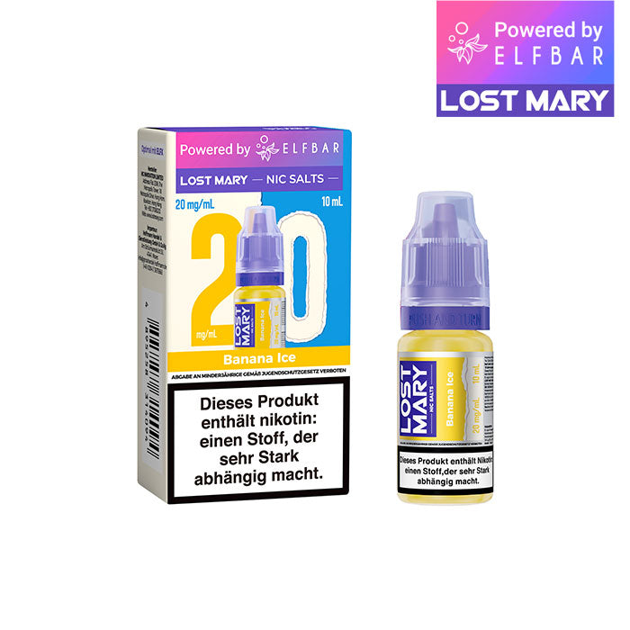 Elfbar Lost Mary Liquid (NicSalt) Banana Ice 10ml