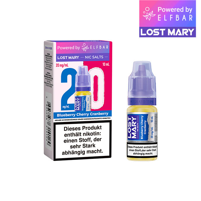 Elfbar Lost Mary Liquid (NicSalt) Blueberry Cherry Cranberry 10ml