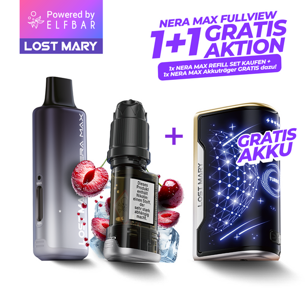 ELFBAR LOST MARY NERA MAX - 1+1 Gratisaktion
