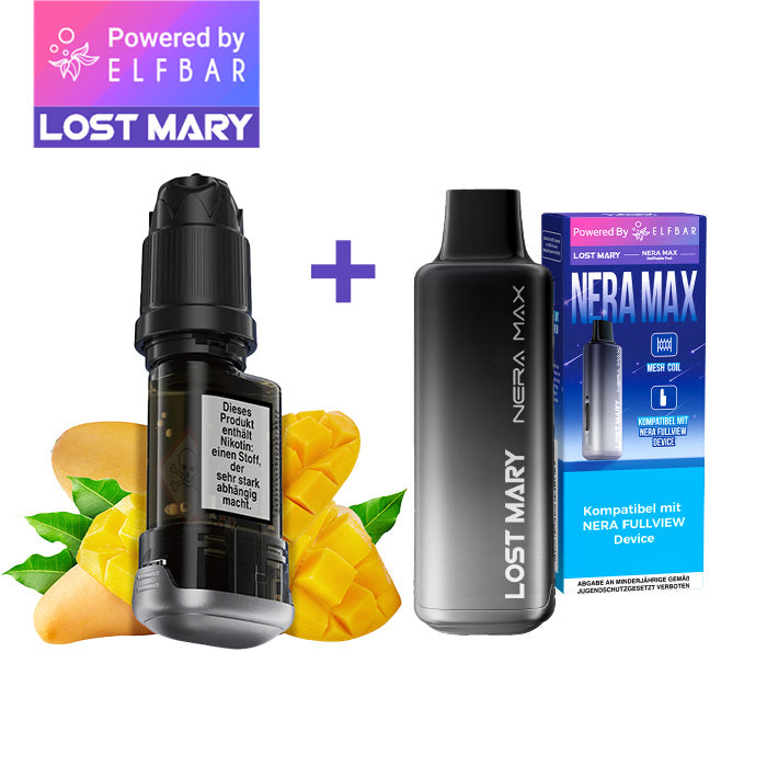 ELFBAR LOST MARY NERA MAX Refill Container Triple Mango inkl. Refillable Pod