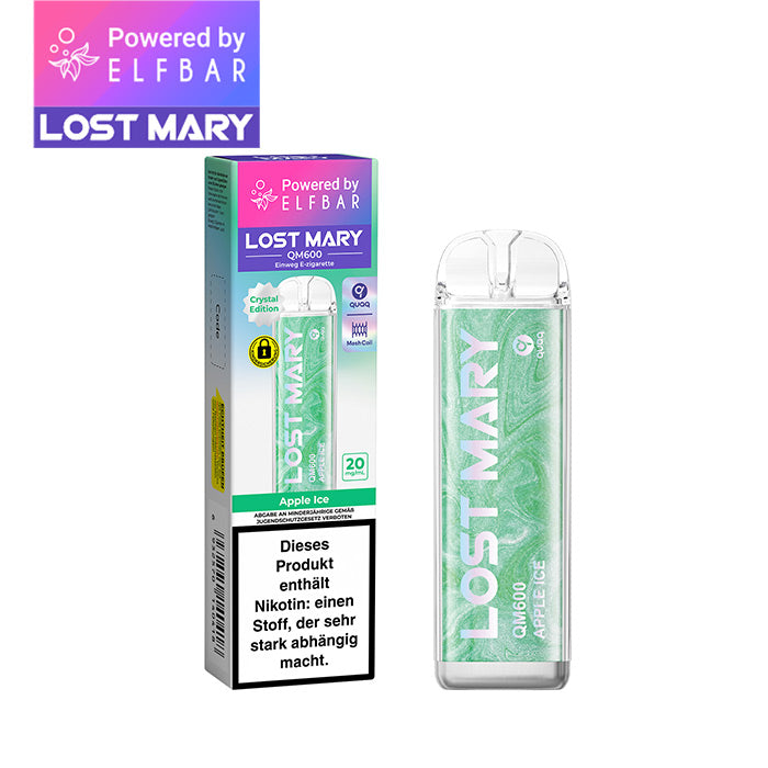 ELFBAR Lost Mary QM600 - Apple Ice 20mg Nikotin