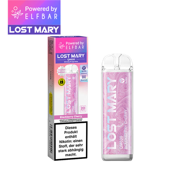 ELFBAR LOST MARY QM600 - Blackberry Cherry 20mg Nikotin