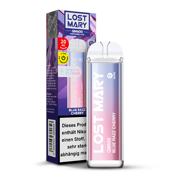 ELFBAR LOST MARY QM600 - Blue Razz Cherry 20mg Nikotin