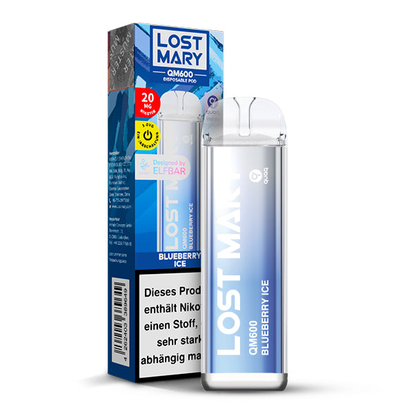 ELFBAR LOST MARY QM600 - Blueberry Ice 20mg Nikotin