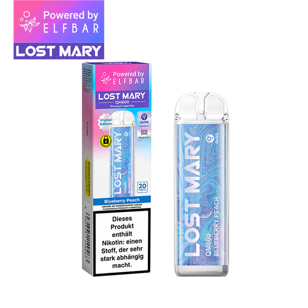 ELFBAR LOST MARY QM600 - Blueberry Peach 20mg Nikotin