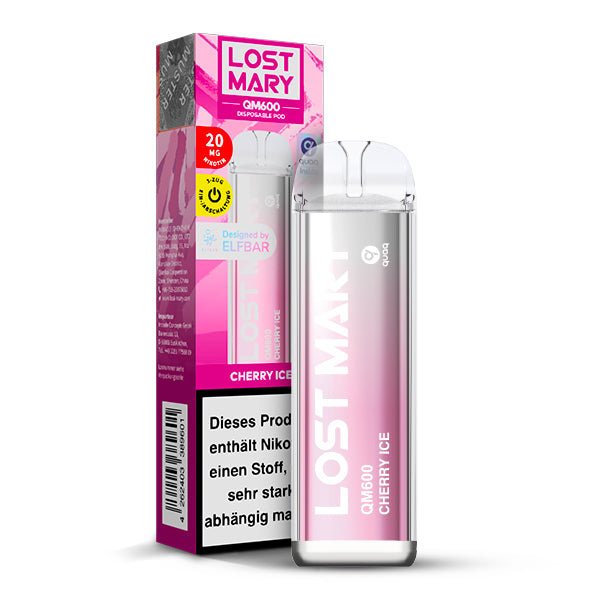 ELFBAR LOST MARY QM600 - Cherry Ice 20mg Nikotin