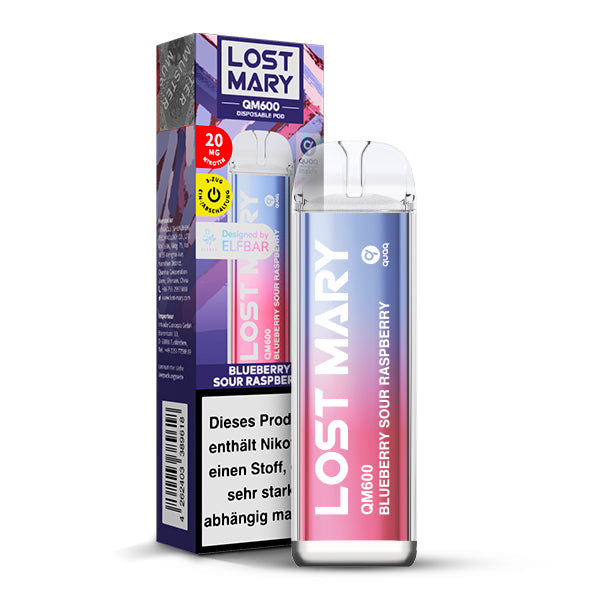 ELFBAR LOST MARY QM600 - Blueberry Sour Raspberry 20mg Nikotin