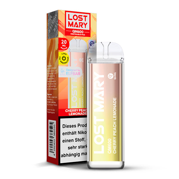 ELFBAR LOST MARY QM600 - Cherry Peach Lemonade 20mg Nikotin
