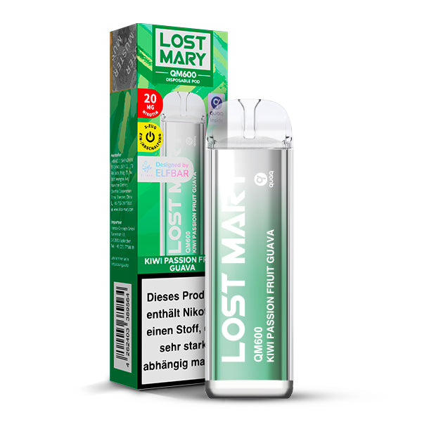 ELFBAR LOST MARY QM600 - Kiwi Passion Fruit Guava 20mg Nikotin