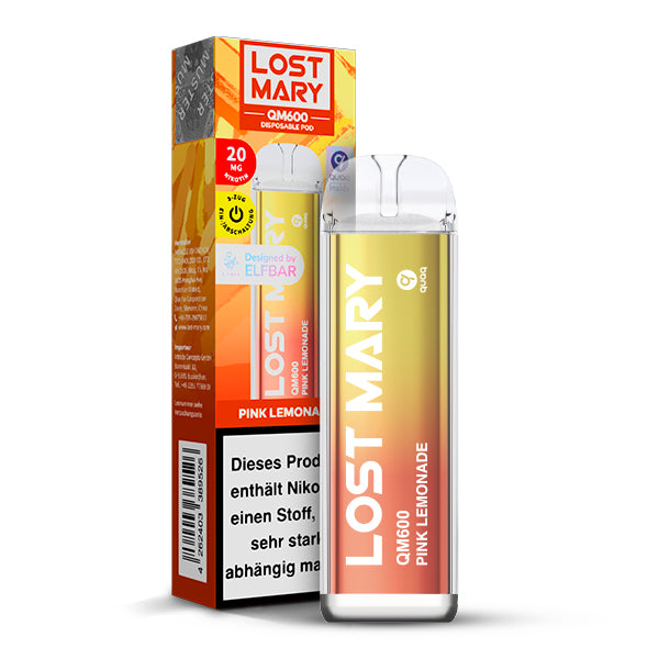 ELFBAR LOST MARY QM600 - Pink Lemonade 20mg Nikotin