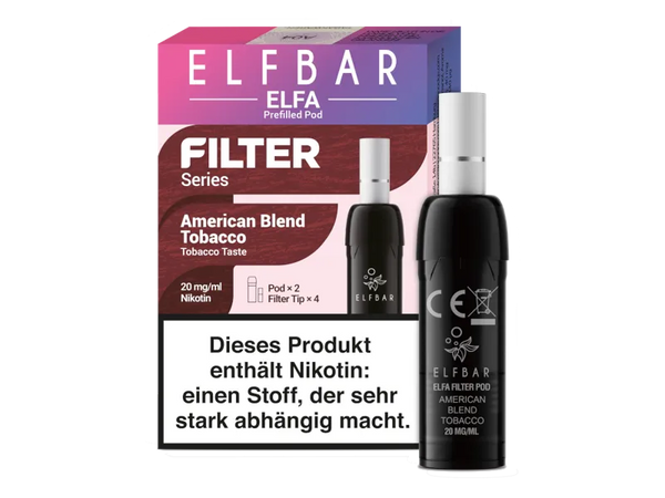 Elfbar Elfa Pods - Filter Series - American Blend Tobacco 20mg 2er Pack