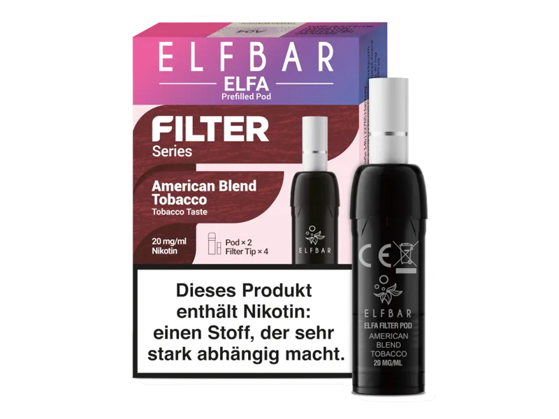 Elfbar Elfa Pods - Filter Series - American Blend Tobacco 20mg 2er Pack