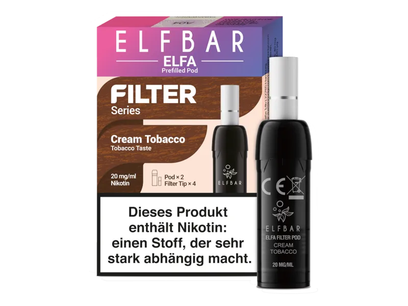 Elfbar Elfa Pods - Filter Series - Cream Tobacco 20mg 2er Pack