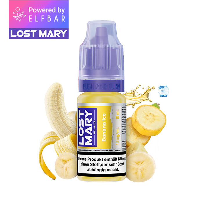 Elfbar Lost Mary Liquid (NicSalt) Banana Ice 10ml