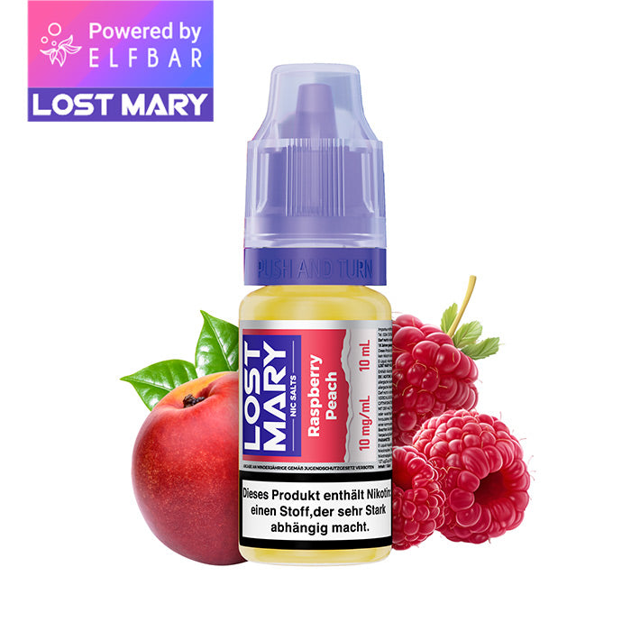 Elfbar Lost Mary Liquid (NicSalt) Raspberry Peach 10ml