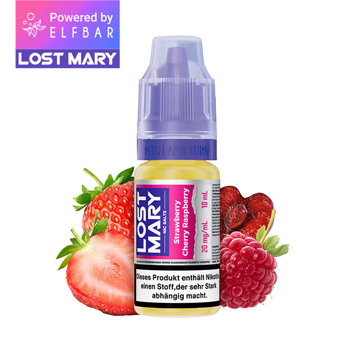 Elfbar Lost Mary Liquid (NicSalt) Strawberry Cherry Raspberry 10ml
