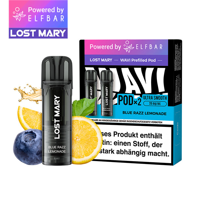 Elfbar Lost Mary WAVI Blue Razz Lemonade 20mg Nikotin 2er Pack