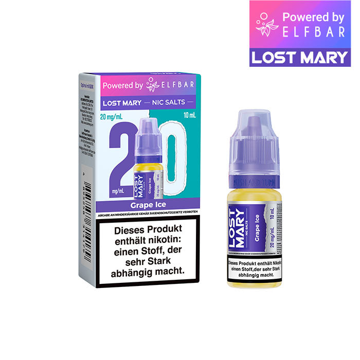 Elfbar Lost Mary Liquid (NicSalt) Grape Ice 10ml
