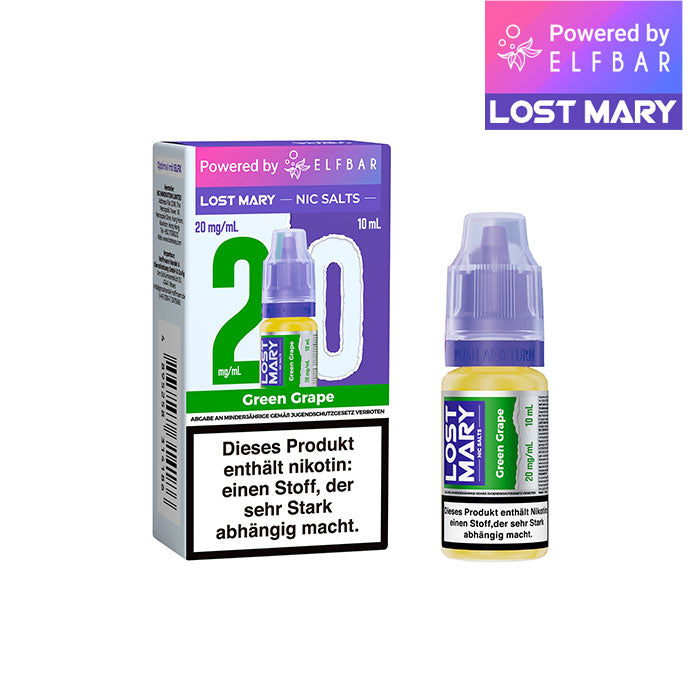 Elfbar Lost Mary Liquid (NicSalt) Green Grape 10ml