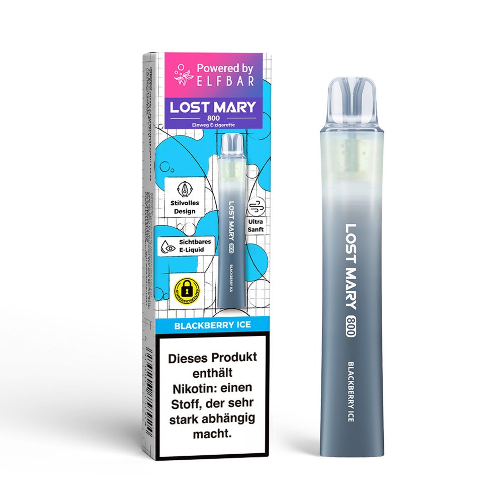 ELFBAR LOST MARY 800 Blackberry Ice 20mg Nikotin Einweg Vape