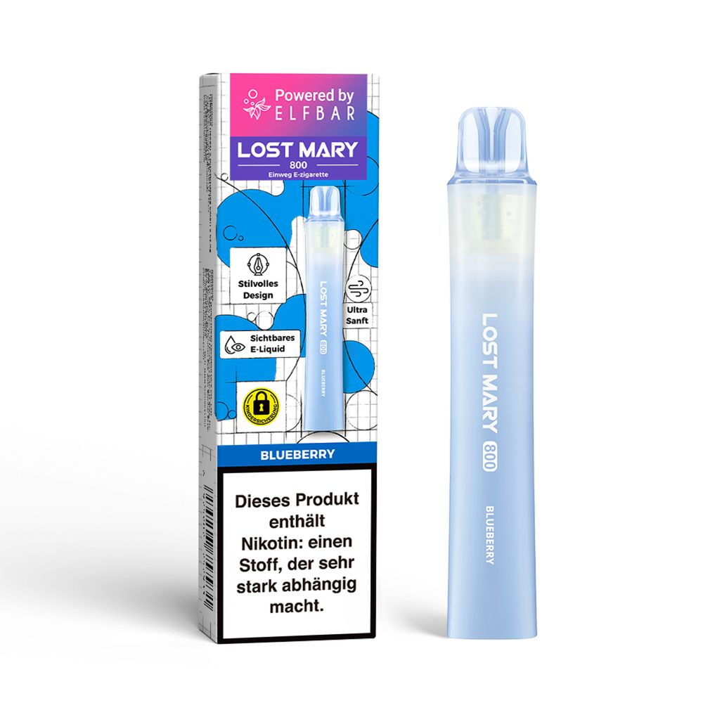 ELFBAR LOST MARY 800 Blueberry 20mg Nikotin Einweg Vape