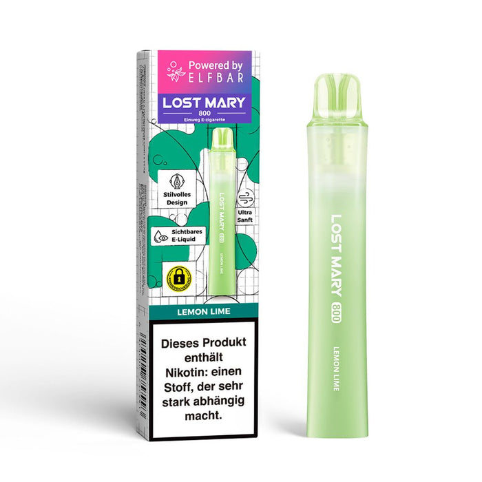 Lost Mary 800 Lemon Lime 20mg Nikotin Einweg Vape