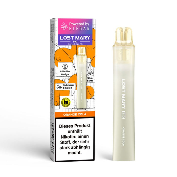 Lost Mary 800 Orange Cola 20mg Nikotin Einweg Vape