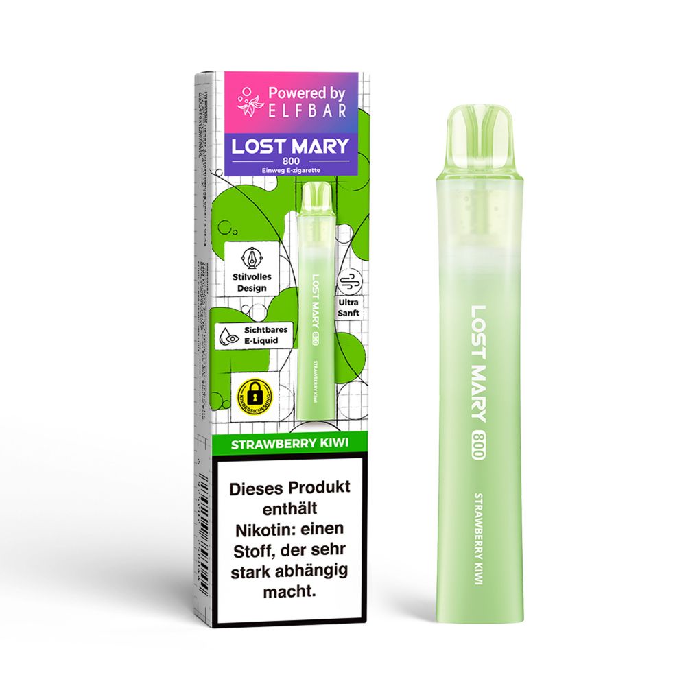 ELFBAR LOST MARY 800 Strawberry Kiwi 20mg Nikotin Einweg Vape