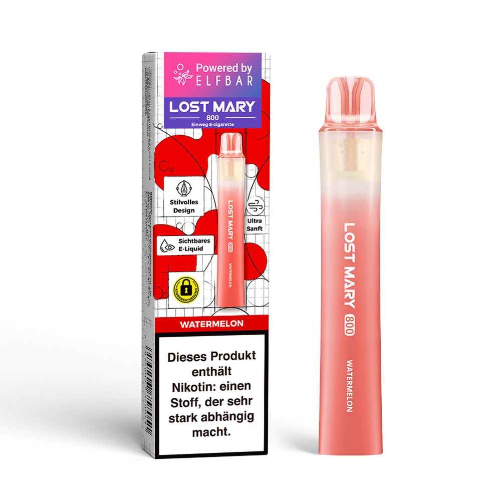 ELFBAR LOST MARY 800 Watermelon 20mg Nikotin Einweg Vape