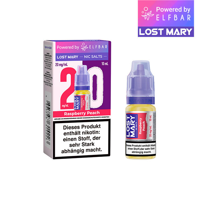 ELFBAR LOST MARY Liquid (NicSalt) Raspberry Peach 10ml