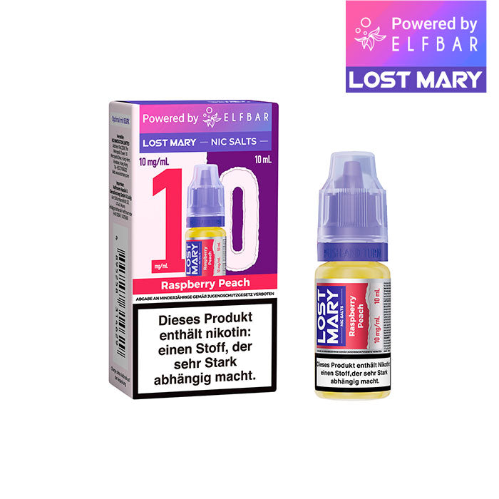 ELFBAR LOST MARY Liquid (NicSalt) Raspberry Peach 10ml