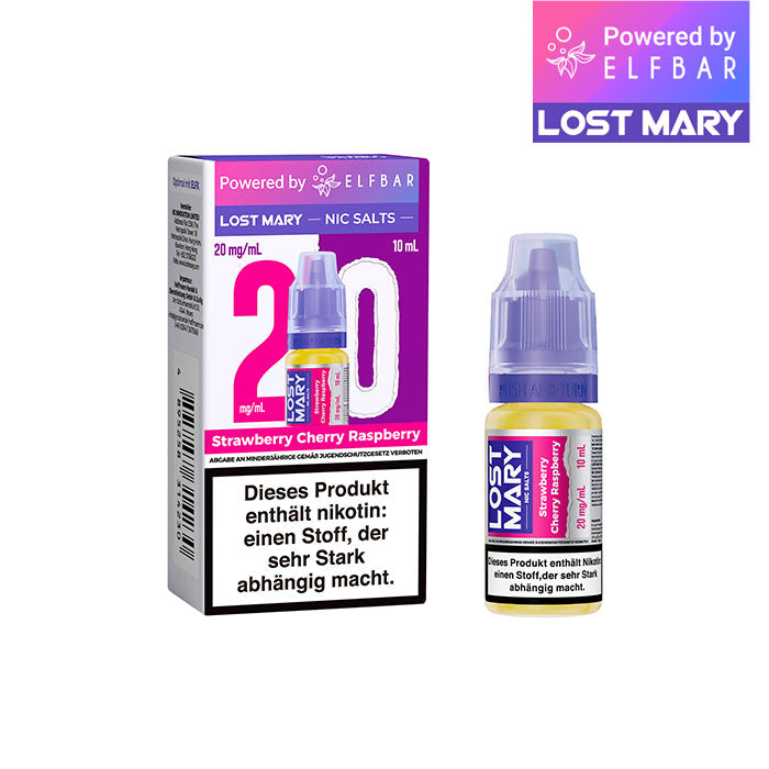 Elfbar Lost Mary Liquid (NicSalt) Strawberry Cherry Raspberry 10ml